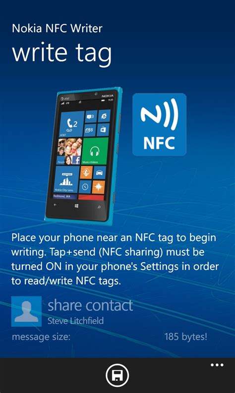 Create your own NFC tags with Nokia NFC Writer